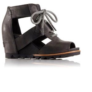 Sorel Joanie Leather Wedge Sandals